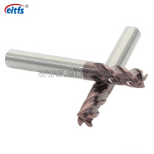 Nano Coating 4 Flutes Carbide Square End Mill HRC65 for Metal